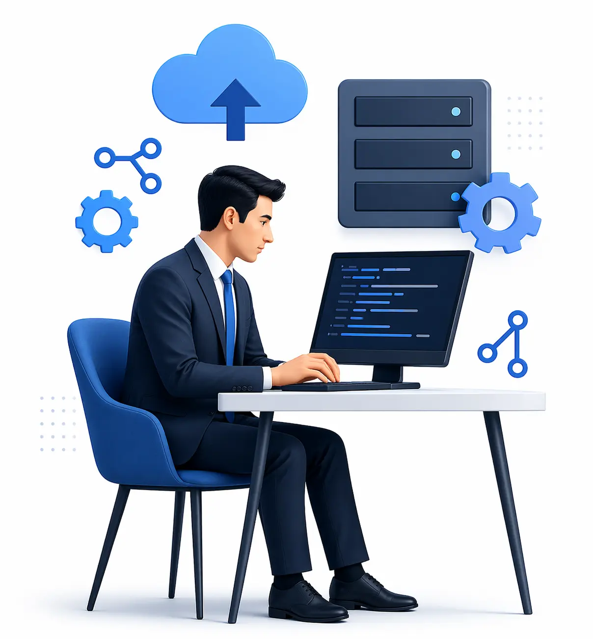 Equipo de EstructuraBit trabajando en consultoría informática y automatización