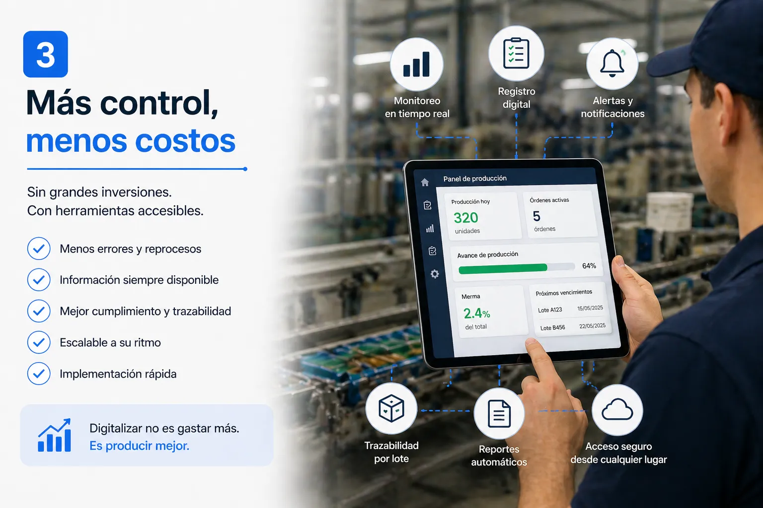Más control menos costos