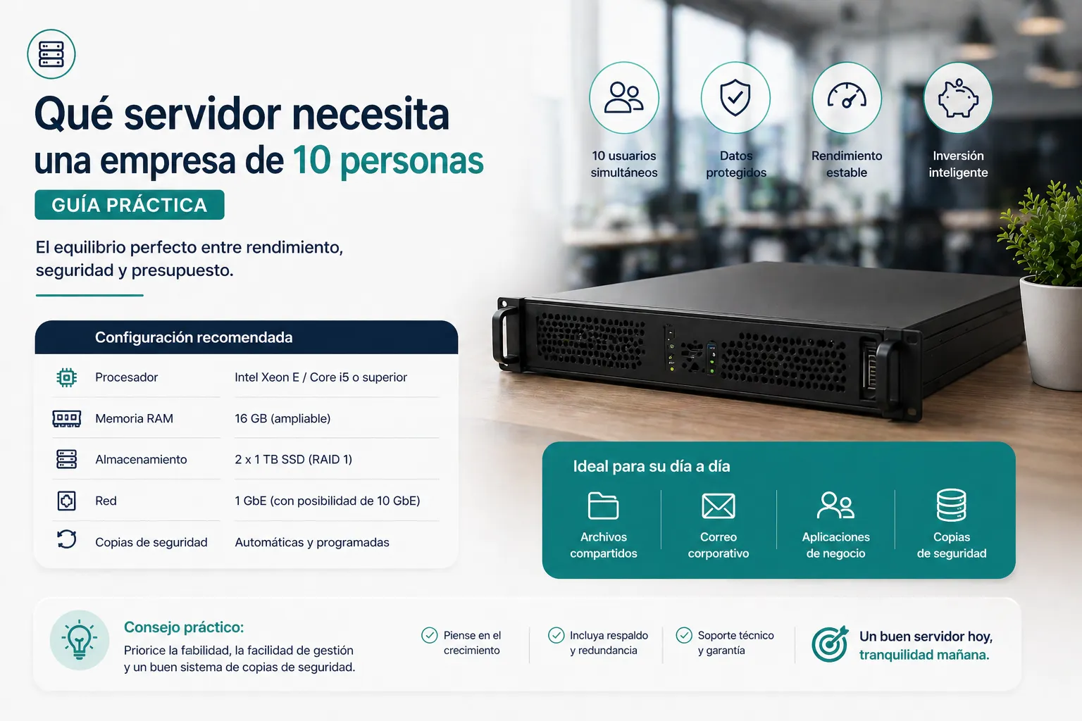 Servidor físico para su empresa y sus características